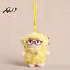 Fashionable Purse Charm Plush Sheep Doll Pendant for Bags And Keys, Soft Curly Stuffed Animal Keychain Fluffy Backpacks with Bow Glasses Accessories,