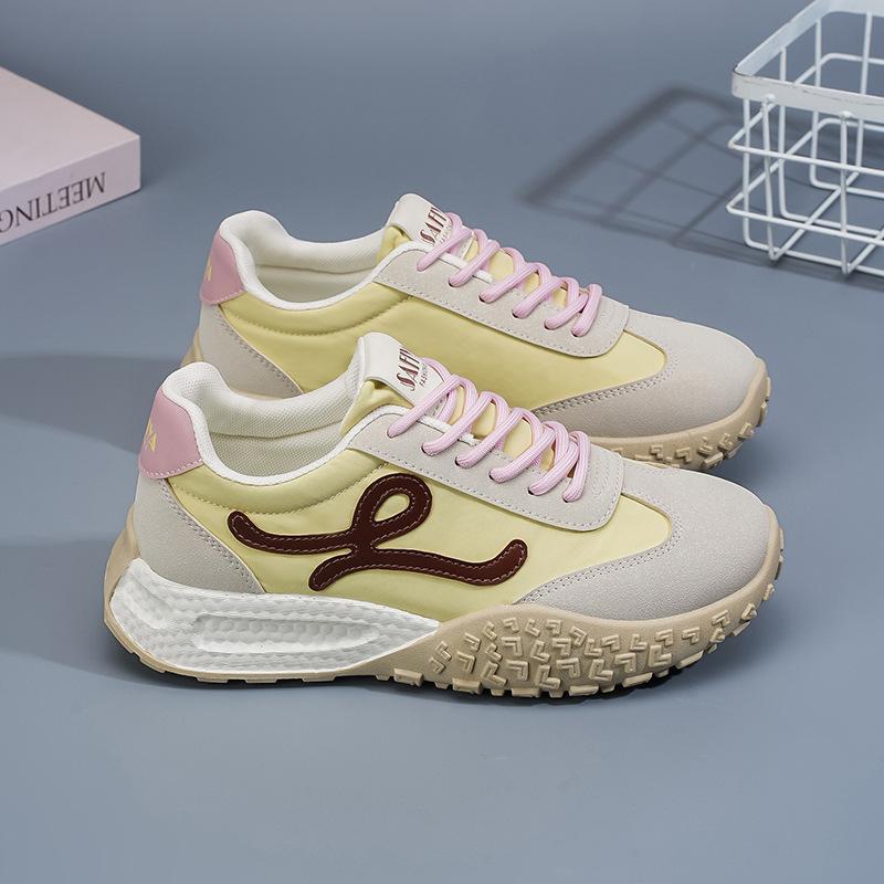 

Женские новые летние дышащие легкие повседневные кроссовки на мягкой подошве, нишевые туфли с кожаными панелями для женщин 40