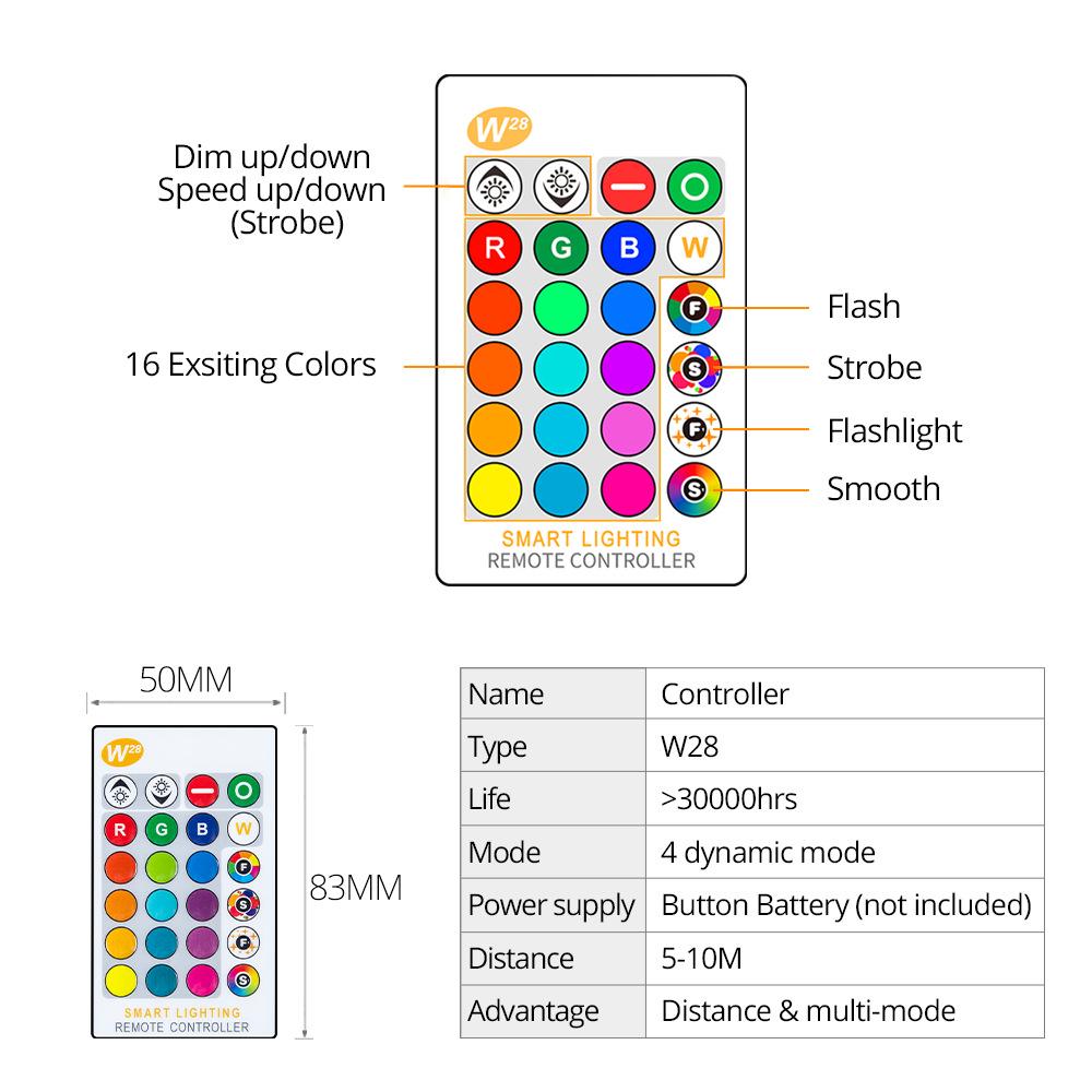 GU10 Smart LED RGB Bulb: Mobile-Controlled Colorful Dimmable Spotlight