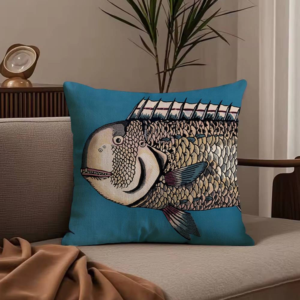 England Style Abstract Vintage Pillow Case Anti-dustmite Pillowcase Invisible zipper silky short plush Sofa cushion cover