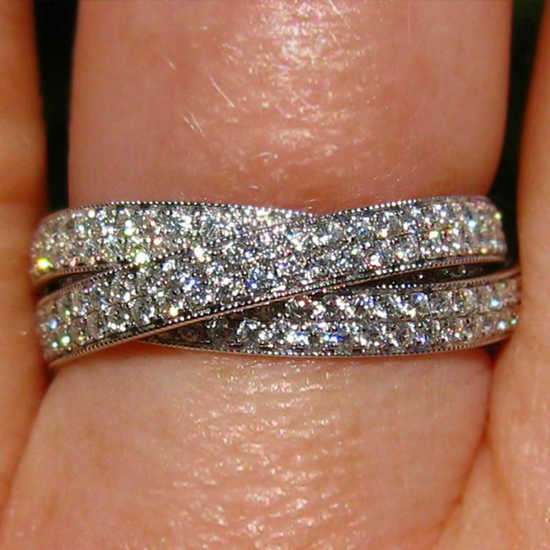 Huitan Newfashioned Bright Zirconia Ring Female Engagement Ceremony Accessories Gorgeous Trendy Finger Jewelry for Wedding Party