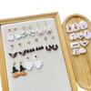 10Pcs Halloween Punpkins Bat Skull Clay Cutter Clay Earring Cutter Set for Earrings Making, Halloween Clay Earring Molds