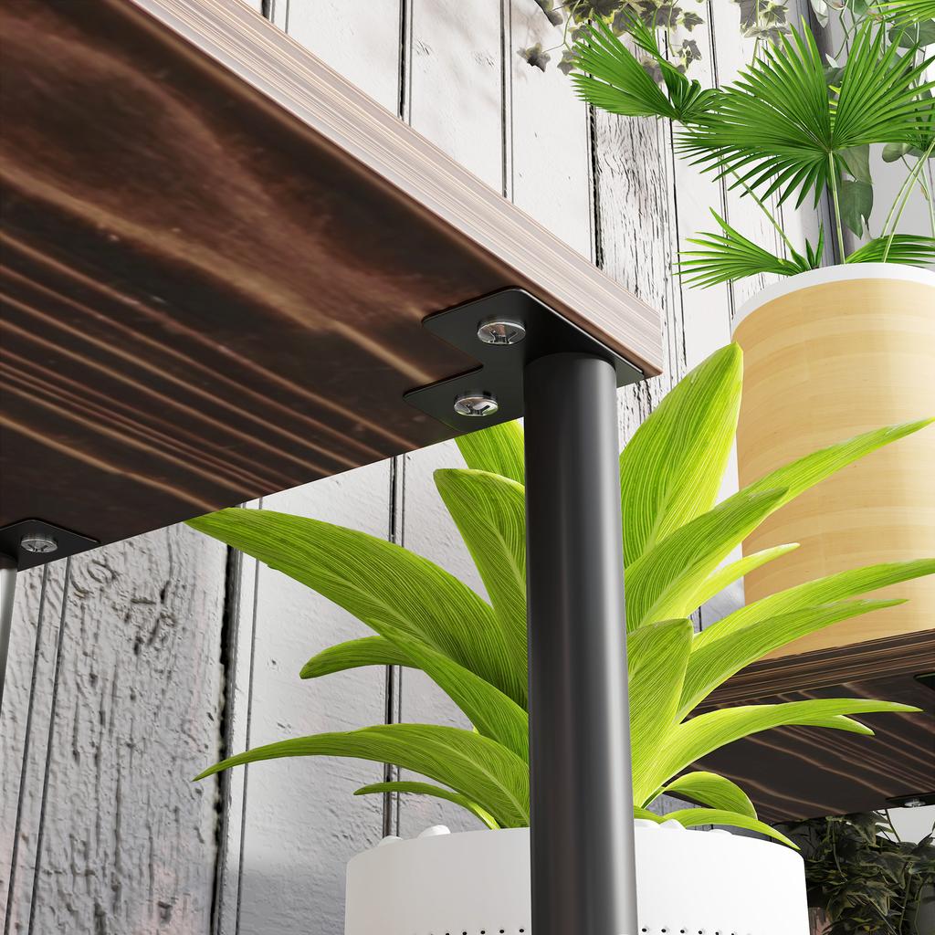 Four-Tier Wooden Shelf Plant Stand