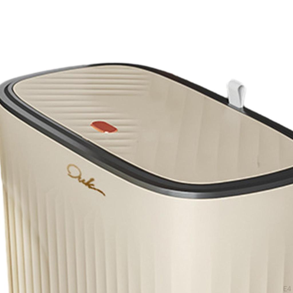 Kosz na śmieci łazienkowy, wąski kosz na śmieci z pokrywką, kosz na śmieci typu Press, kosz na śmieci Nordic do prania