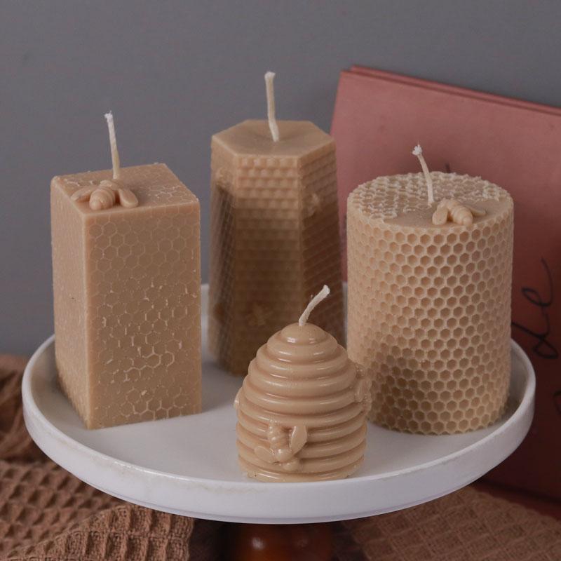 DIY Creativity Honeycomb Silicone Candle Mold 3D Beehive Scented Candle Soap Molds Plaster Resin Baking Mould Home Art Decor