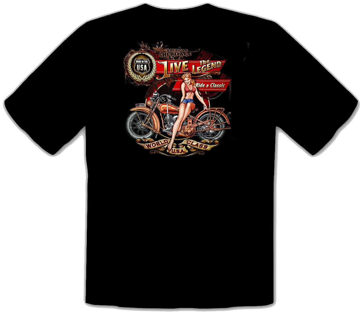 

26 Vintage Biker Motorcycle Vintage Classic Bike Motorcycle Black T-Shirt -439- Unisex T-Shirt XXXXL