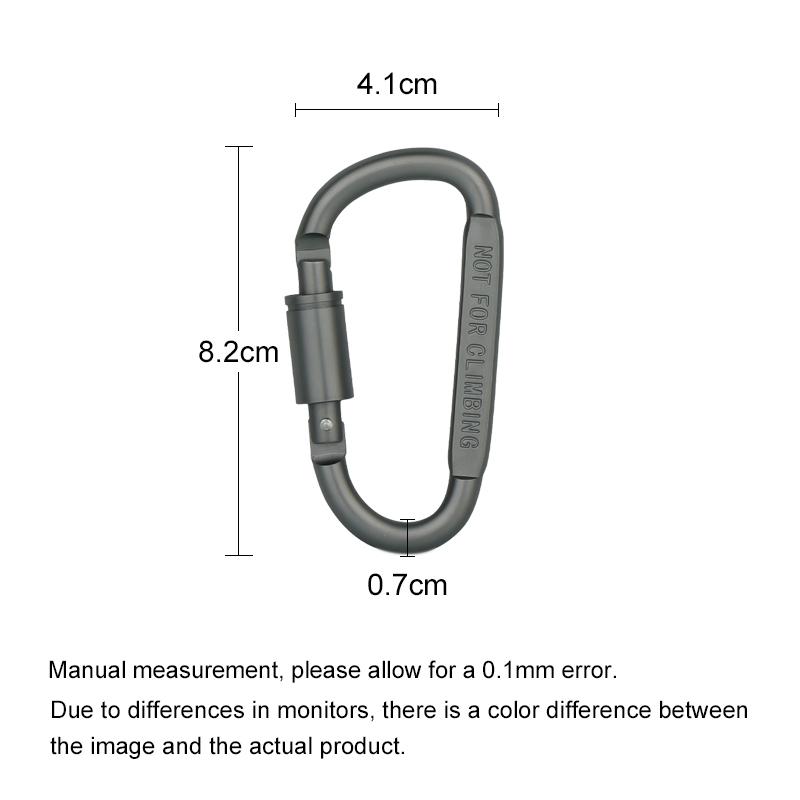3pcs/6pcs/12ps Carabiner Set For Key Camping Survival EDC Outdoor Keychain Clip Alloy Aluminum Tactical Caribiner Hook Karabiner