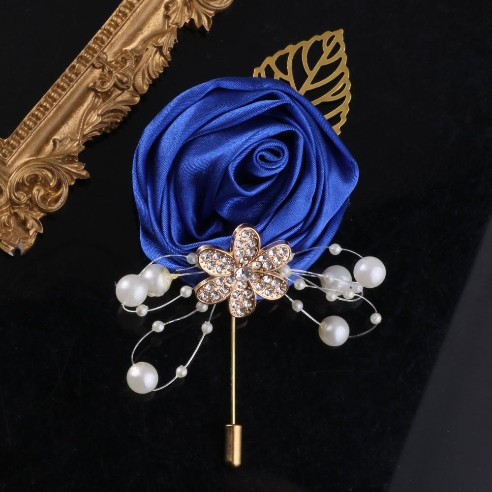 Elegant Chest Flower Rose Wedding Brooch Fashion Groom and Groomsmen Accessories  Prom Party