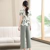 Elegante Sommerbluse für Damen Mode Kurzarm-Oberteil für Damen mittleren Alters und ältere Mütter
