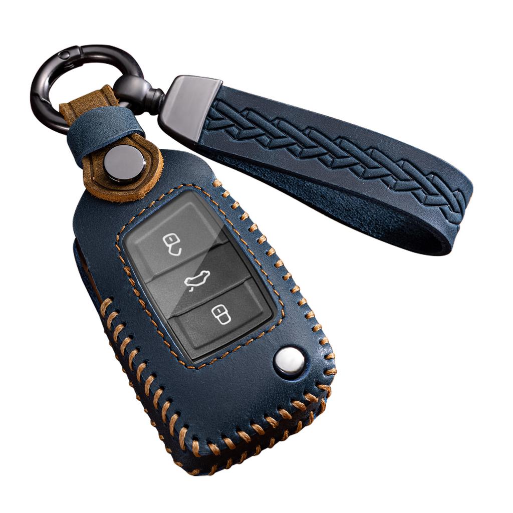Fashion Car Key Case Full Cover Fob For Vw Volkswagen Golf 7 Mk7 Tiguan Mk2 For Seat Ateca Leon Fr 2 Ibiza For Skoda Octavia