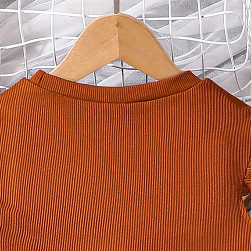 Mädchenanzug 7-14J Kinder Sommer Neue Mode Druck Halbkörperrock + Temperament Kurzarm-Oberteil 2PCS