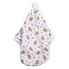 Christmas Dog Hoodie White Background Print Cute Gingerbread Man Dog Warm Cold Weather Jacket for
