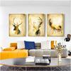 Modern Deer Elk Yellow Canvas Painting Nordic Animal Posters and Prints Wall Art Picture Cuadros For Living Room Home Decoration