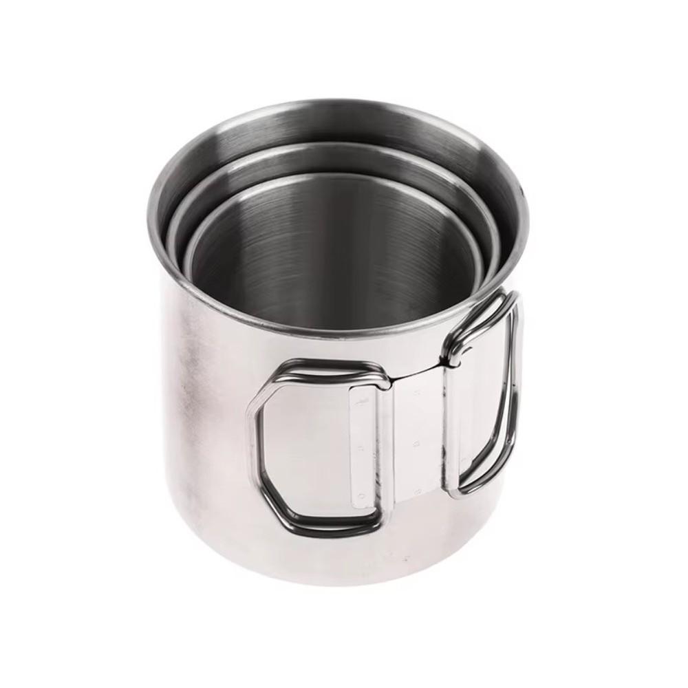 304 Stainless Steel Camping Cup 250-700ml Stainless Steel Mug Travel Cup  For Home Office Outdoor
