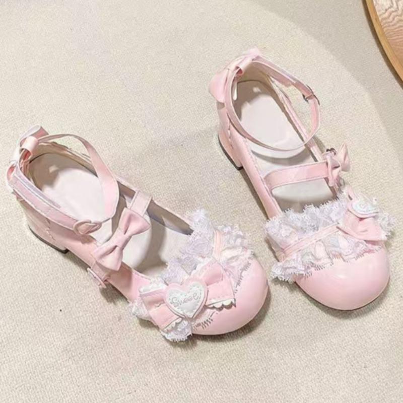 

Модные массивные туфли Мэри Джейн, женские модные туфли с круглым носком, неглубоким вырезом, бантом, ремешком с одной пряжкой, нескользящим и износостойким каблуком 40 розовый