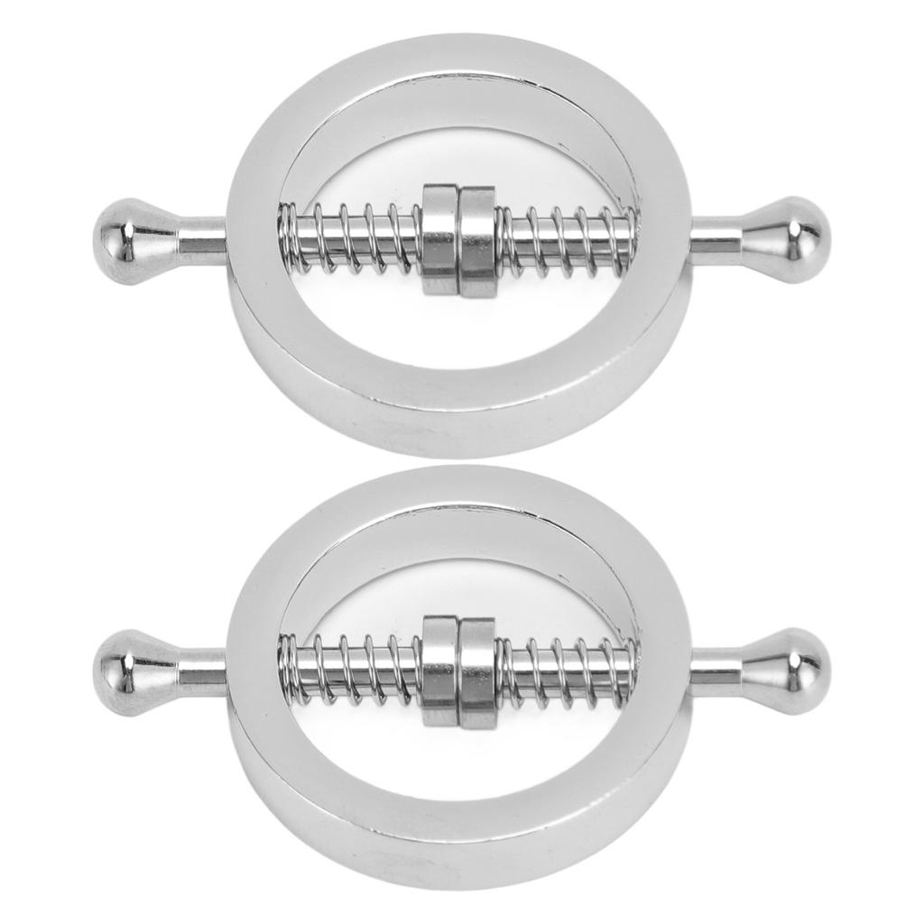 Metal Nipple Rings Adjust Size Rust Proof Punching Free Nipple Clamp Rings for Men and Women