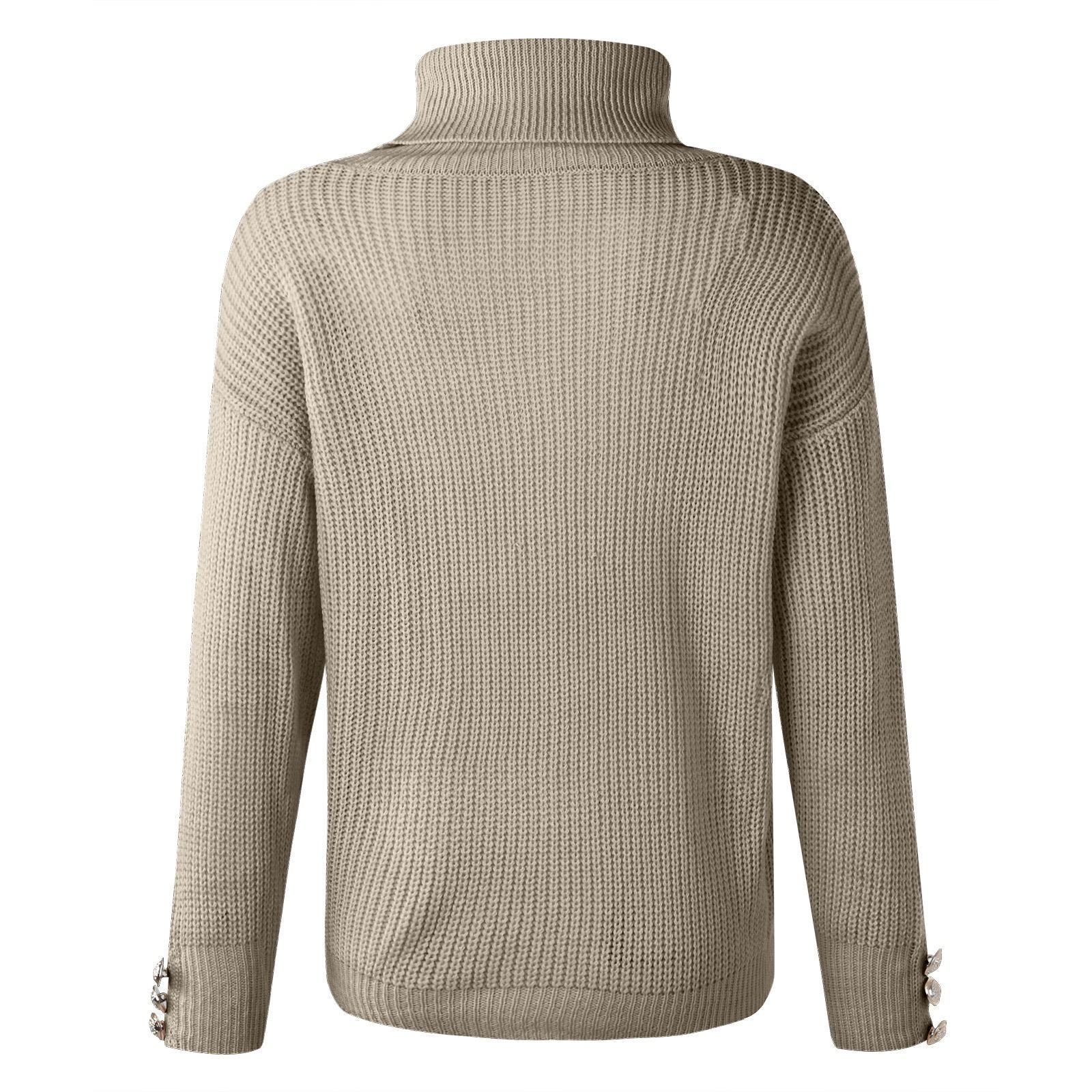 Женский свитер с высоким воротником — фото 3