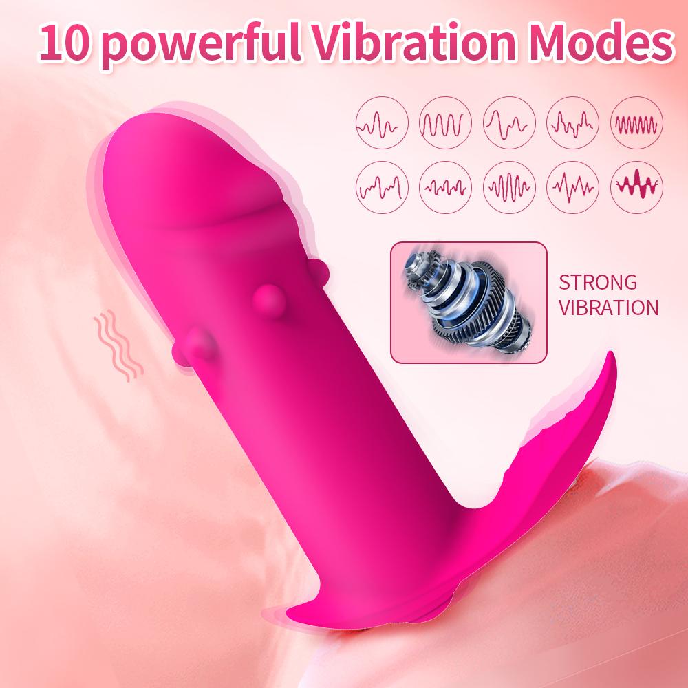 Dildo Vibrator Dildoer Sexleketøy Klitoral G-Spot App Kontroll Vibrator Anal Stimulator med 10 Vibrasjonsmodus Bærbare Vibratorer Voksenleker for kvinner