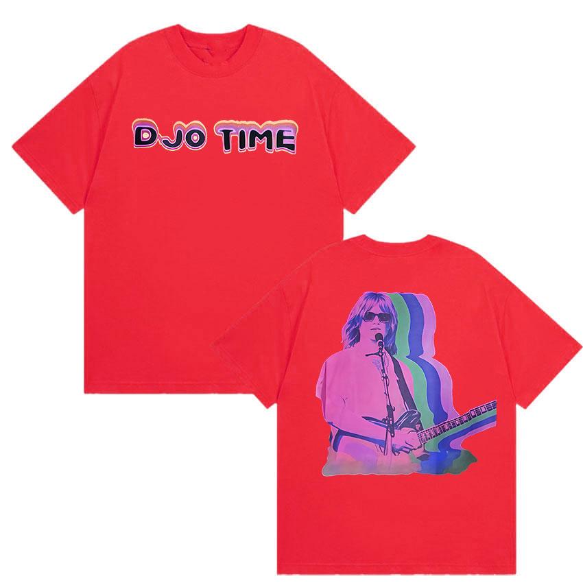 Singer Djo Time Tour Album 2025 Merch T Shirts Men's Hip Hop Fashion Short Sleeve T-shirt Retro Oversized Cotton Tees Streetwear