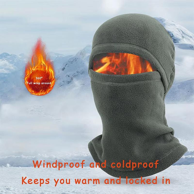 Winter Thermal Fleece Motorcycle Balaclava Full Face Mask Cycling Hood Sports Running Neck Warmer Men Women'S Cover Hat