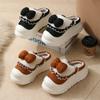 Sweet Wind 2025 New Bow Cotton Slippers Winter Internet Celebrities Cute Home Bag Head Cotton Shoes Home