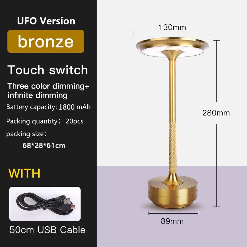 LED Charging Metal Table Lamp: High-End Atmosphere and Decorative Lighting