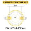 2X Auto Car Round Pipe Exhaust Tip Tail Throat Fit Muffler For 25" Inlet EOA