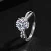 Trendy Plum Blossom Twisted Shank Diamond Ring: Stylish Hollow Design for Women