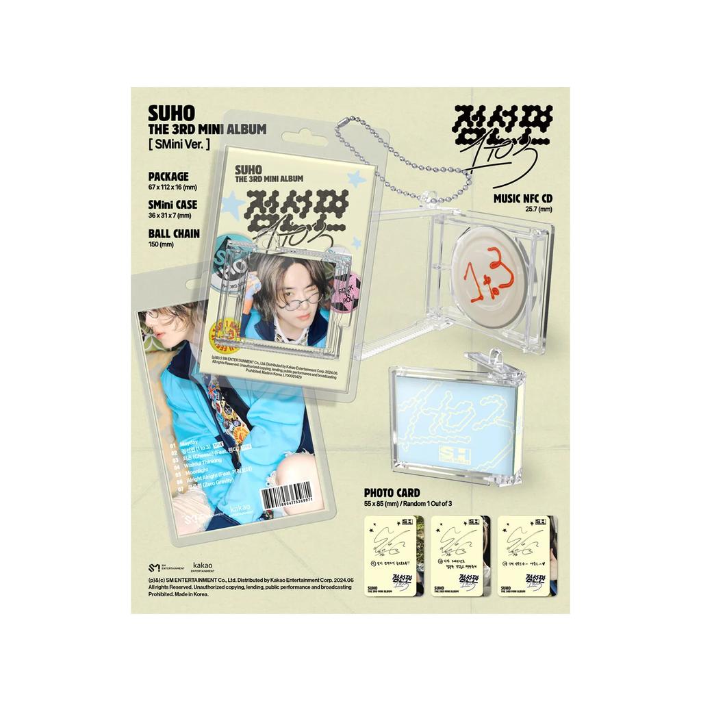 SUHO - 3rd Mini Album: 1 to 3 [SMini Ver.] (Smart Album)