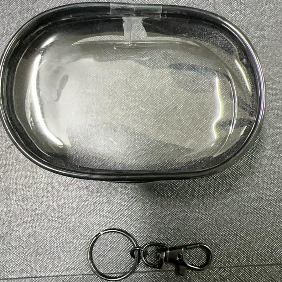 Portable Mini Transparent Charging Cable Storage Bag with Zipper for Storage Gift Bags Doll Display Storage Bag with Keychain