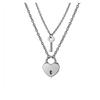 Couple Matching Heart Lock Key Pendant Necklace Love Gift For Men And Women