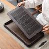 Bamboo Tea Tray with Water Storage - Simple Rectangular Design for Tea Sets