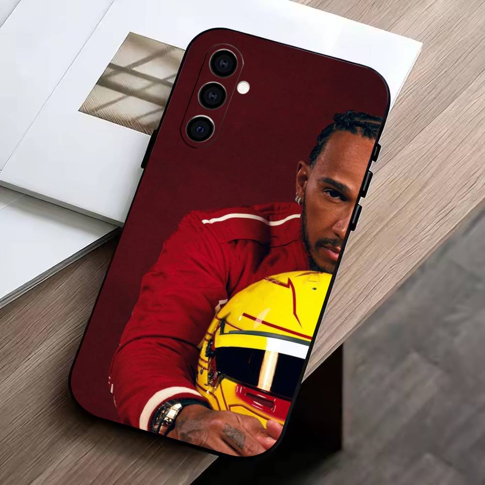 44 L-Lewis H-Hamilton  Phone Case Black Silicone Soft For Samsung Galaxy A73,A72,A71,A70,A53,A52,A51