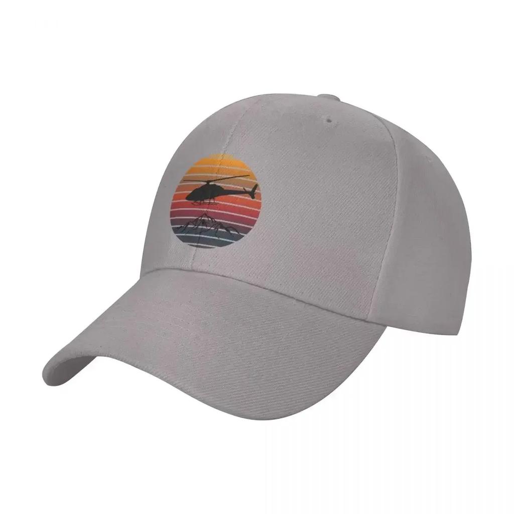 Helicopter Vintage Sunset Baseball Cap Christmas Hat Sun Hat Hat Man For The Sun Foam Party Men Hats Women's