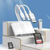 Universal 3-Wire 5-Port Card Reader for Phones & Computers, 9-in-1 TF/SD Camera OTG Adapter with Charging.