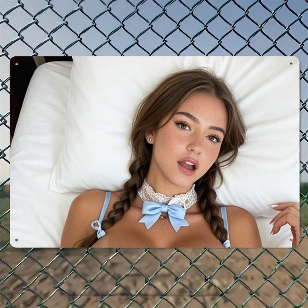 Vintage Full-Length Photo Metal Wall Art 8x12 Inch - Waterproof Heat-Resistant Durable Home Studio Café Bar Decor Classic Des