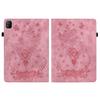 For Infinix Xpad Case Card Holder Anti-Scratch Leather Cover Rose Flower Imprint