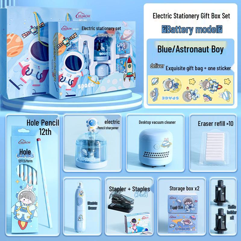 Kapibara Elektryczny Zestaw Artykułów Papierniczych Pudełko Prezentowe dla Dzieci Szkolnych na Boże Narodzenie i Upominki na Przyjęcia.