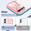 For iPhone 17 Case TPU + PC Clear Phone Cover with CD-Veins Camera Lens Sliding Lid