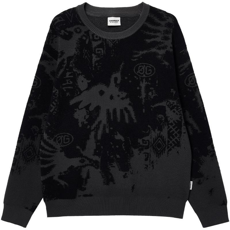 Jack & Jones Зимний свободный жаккардовый вязаный свитер 2025 XS