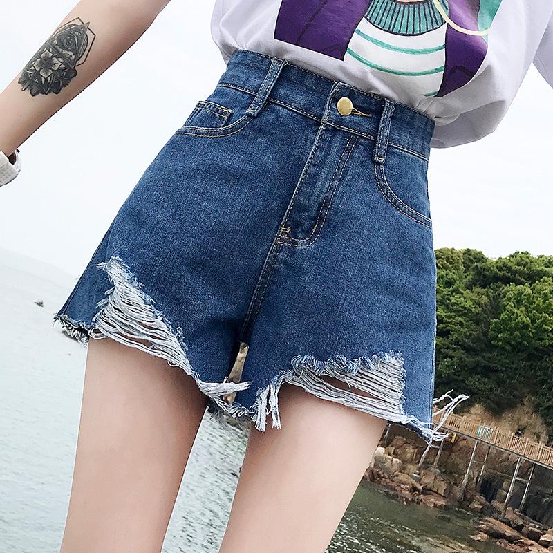 2019 Summer Women's High Waist A-Line Denim Shorts: 5 Colors, Slim, Wide Leg, Loose Fit