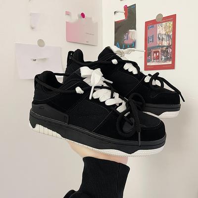 Black Men's Shoes Fashion Casual Spring Student Platform Brand Board Shoes Men's Casual Sports Shoes Men's Fashion Shoes