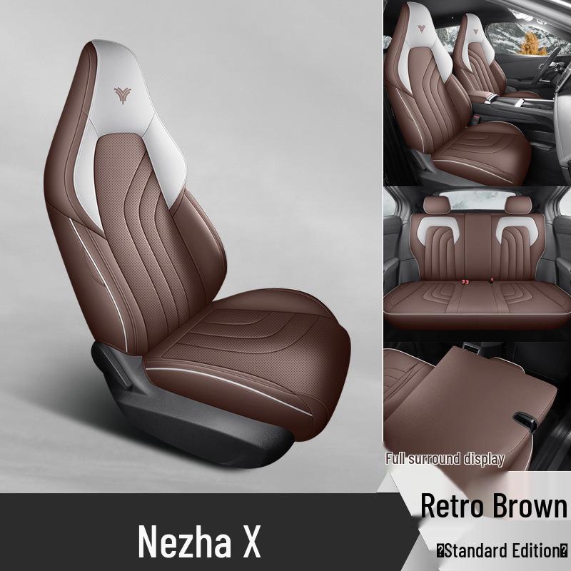 Neta X Full Leather Car Seat Cushion Cover - All-Season, Universal Fit