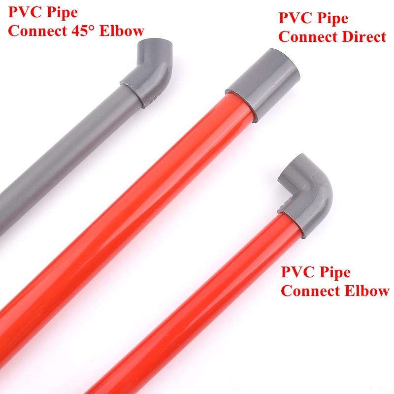 2Pcs 20~50mm PVC Pipe Connector Garden Irrigation Grey Ball Valve Aquarium Direct Tee Elbow Union Joint Pipe Clamp Cross Joint