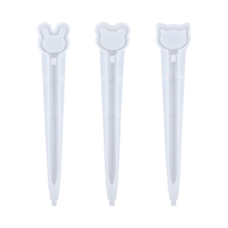 Ballpoint Pen Silicone Molds Resin Casting Mold DIY Daily Stationery Mold for Making Animals Star Moon Heart Pen Gift