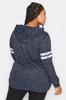 Women's Style Big Size Sweatshirt Plus Size V-Neck Printed Hooded Sweatshirt 302595