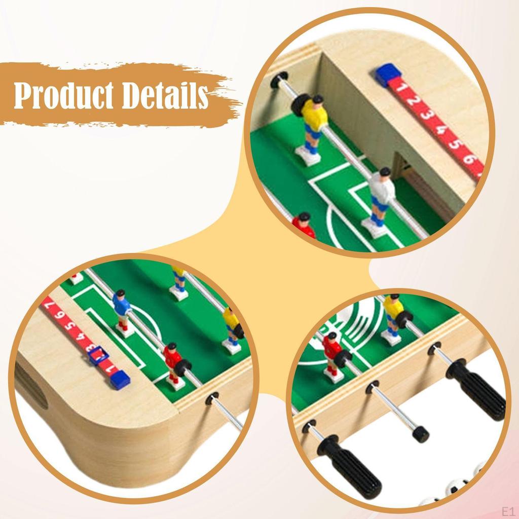 Foosball Table Educational Interactive Toy Lightweight with Ball and Score Keeper, Desktop Soccer