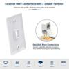 White RJ45 Ethernet Module Tool-Less Coupler Socket UTP Network Connector Network Panel