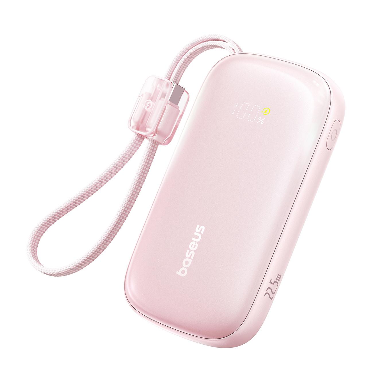 Baseus EnerFill FC21 Qpow 3 Ultra 20000mAh 22.5W Powerbank with Display and Cable Included - Pink - 20000 mAh