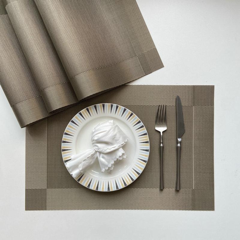 European PVC Non-slip Heat-resistant Table Placemat Set